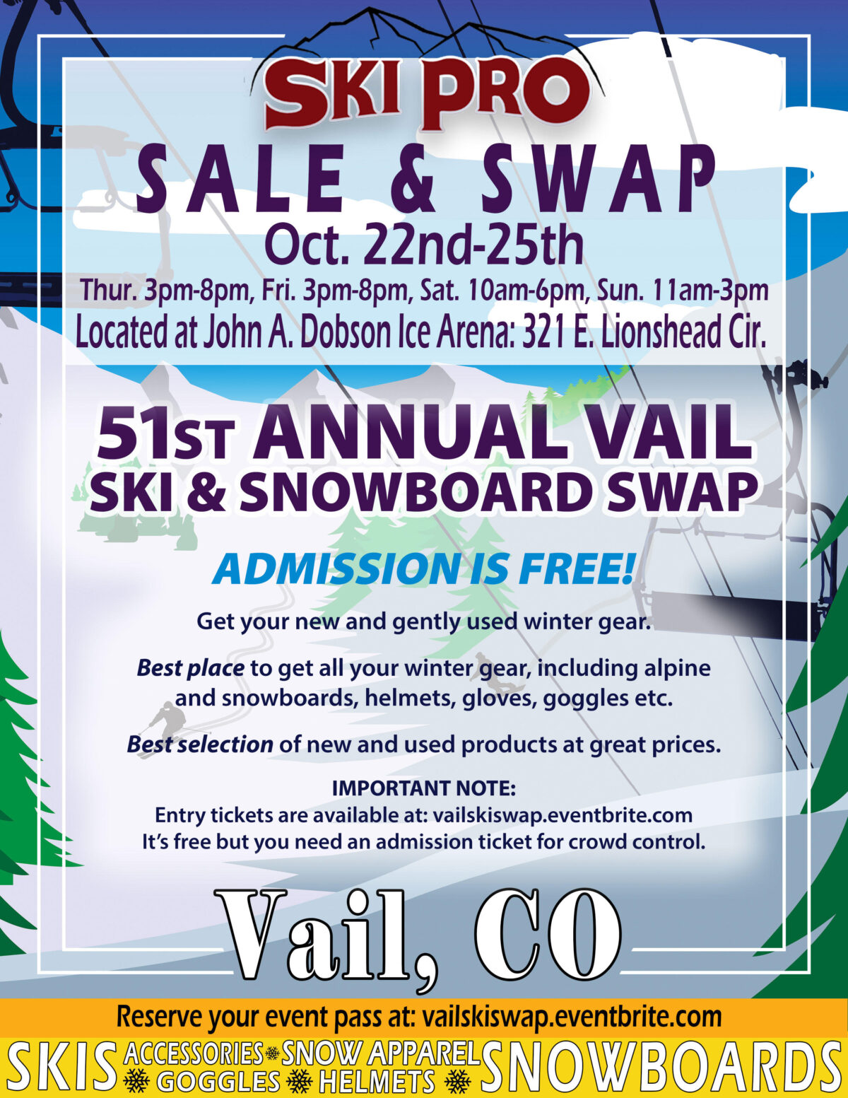 The Swap is Coming Ski and Snowboard Club Vail