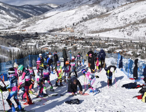 SSCV Display Depth as a team at the Vail Age Class Open Competition at Vail — By Olivia Lyda